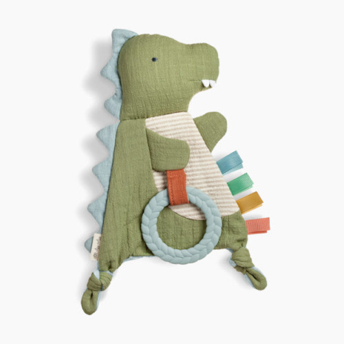 Bitzy Crinkle Sensory Crinkle Toy with Teether - Dino