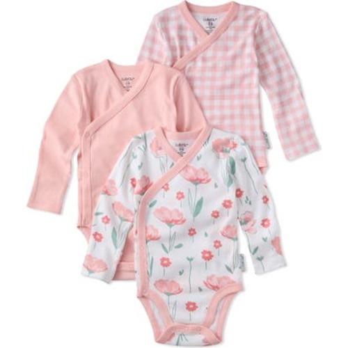 Sterling Side Snap Organic Cotton Assorted 3-Pack Bodysuits, 0-3M