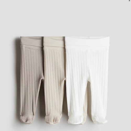 3-PACK FOLDOVER-WAIST LEGGINGS