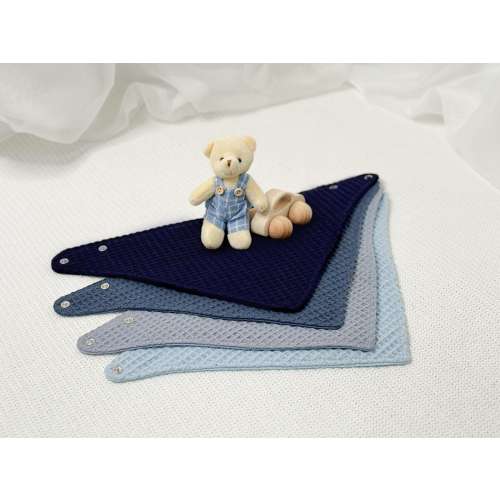 Set of 4 Waterproof Drool Bibs – Double-Sided Organic Cotton Baby Bandana Bibs, Super Soft Muslin Bibs for Baby Boy or Girl, Perfect Gift