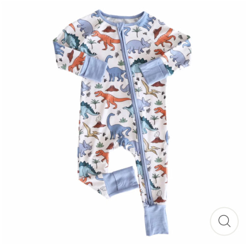 0-3 mo. Convertible Zip Rompers for Boys