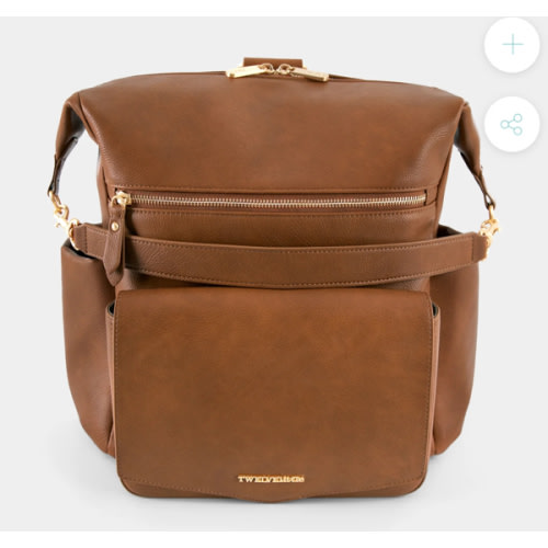 Peek-A-Boo Vegan Leather Convertible Hobo Backpack 2.0 in Toffee