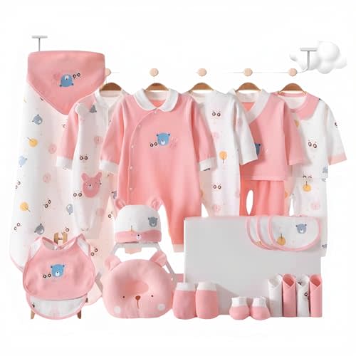 Joyshe Baby Girl Clothes,Newborn Essentials Must Haves，Baby Gift Onesies Sets ，Total 27 Pieces