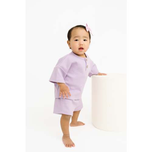 Lilac Waffle Slouchy Set