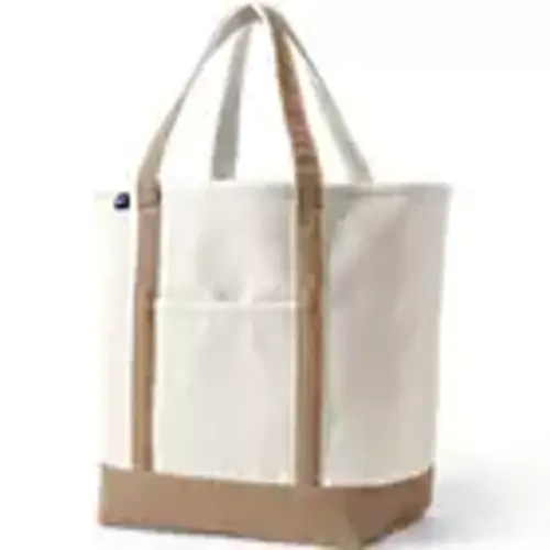 Medium 5 Pocket Open Top Canvas Tote Bag | Lands' End