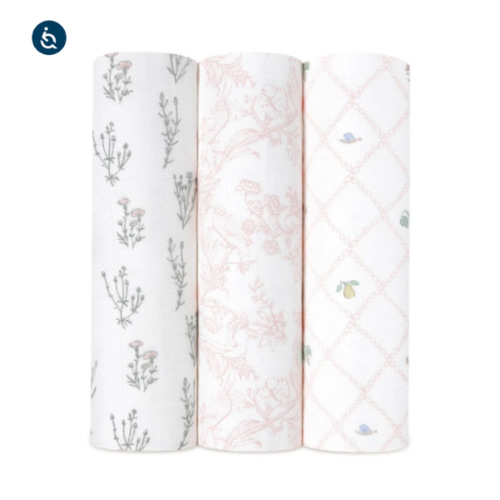 French Floral Silky Soft Swaddle 3 Pack | aden + anais