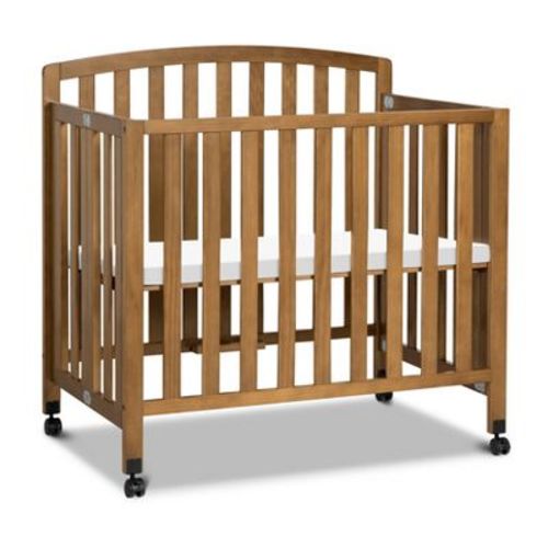 DaVinci Dylan Folding Portable 3-in-1 Mini Crib and Twin Bed - Chestnut