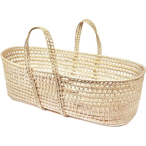 Tadpoles All Natural, Organic Moses Basket and White Soft Cotton Terry Pad, White