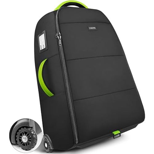 YOREPEK Padded Stroller Travel Bag with Wheels for Airplane Compatible with Nuna Mixx Next, UPPAbaby MINU V2 and MINU, Gate Check Stroller Bag with Inner Wheel Bag, Stroller Storage Bag