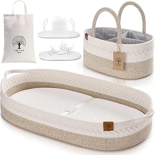 J&JOO Portable Changing Basket + Diaper Caddy