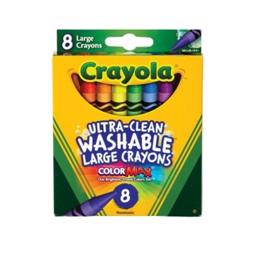 Crayola Bold Large Ultra Clean Washable Crayons, 8 Ct, School Supplies, Assorted Colors, Ages 3+
