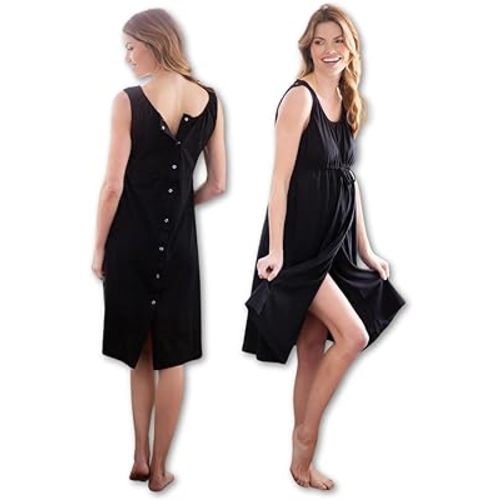 Baby Be Mine Labor and Delivery Gown for Hospital – 3-in-1 Labor/Delivery/Nursing Gown – Maternity Sleepwear