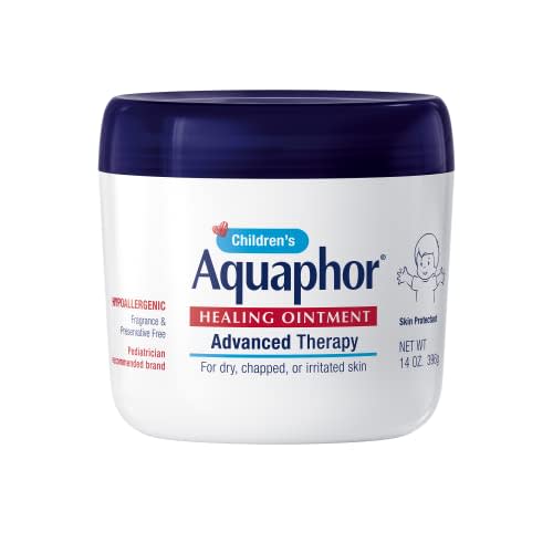 Aquaphor Children's Advanced Therapy Healing Ointment, 41% Petrolatum Skin Protectant, First Aid Ointment for Minor Wound Care, Chapped or Cracked Skin and Lips, 14 Oz Jar