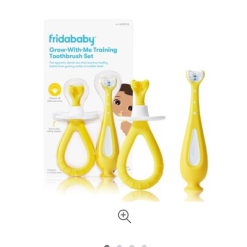 Fridababy Grow-with-me Training Toothbrush Set, 6+ months
