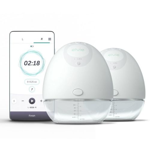Elvie Hands-Free Wearable Electric Breast Pump: Adjustable Speed, Controlled by Smartphone App, Includes Connector Valves