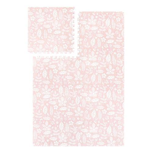 PopsyKosy Premium Baby Foam Play Mats - Stylish & Large Non-Toxic Puzzle Floor Tiles - 6 Tiles - Spacious 6ft x 4ft - Expandable Interlocking Crawling Mats - Soft, Thick, Waterproof - Baby Coral