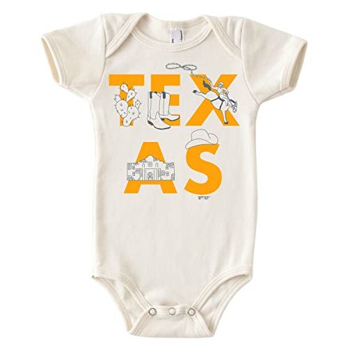MAPTOTE Font One Piece-Unisex Baby Organic Cotton Short Sleeve Bodysuits-Various Sizes 3-18 Months-City Specific-Made in USA