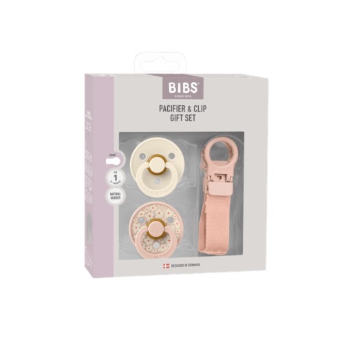 BIBS Gift Set, Latex Size 1 - Blush
