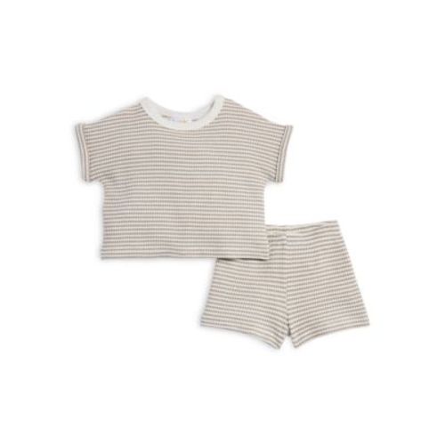 Boys' Striped Waffle Knit Top & Shorts Set, Baby - Exclusive