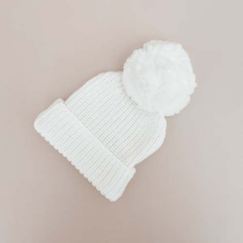 Mini Knit Beanie - Milk