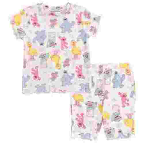 Sesame Street Elmo Cookie Monster Abby Cadabby Ribbed T-Shirt and Shorts Outfit Set Newborn to Little Kid