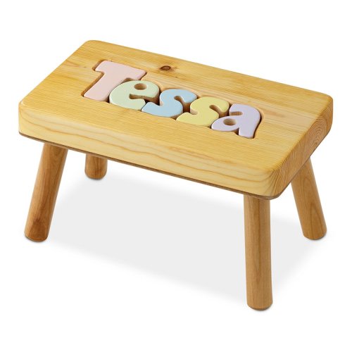 Puzzle Name Stools - Pastel | Personal Creations