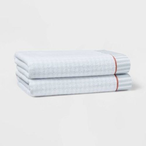 1pc Traditional Gingham Plaid Hand Towel Blue - Threshold™