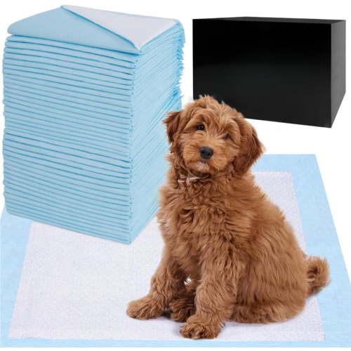 Gorilla Guard Disposable Puppy Pads, 100 Count 22x22 in, 5 Layer Pee Pads for Dogs, Absorbent Diaper Changing Pad, Dog Potty Training Supplies, Quick Dry Pet Housebreaking Essentials for Puppies