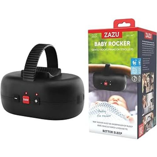 Zazu Robby Baby Rocker - Automatic Stroller Soothing Device, Adjustable Intensity, Cry Detection, Long-Lasting Rechargeable Battery, Weatherproof, Fits All Strollers