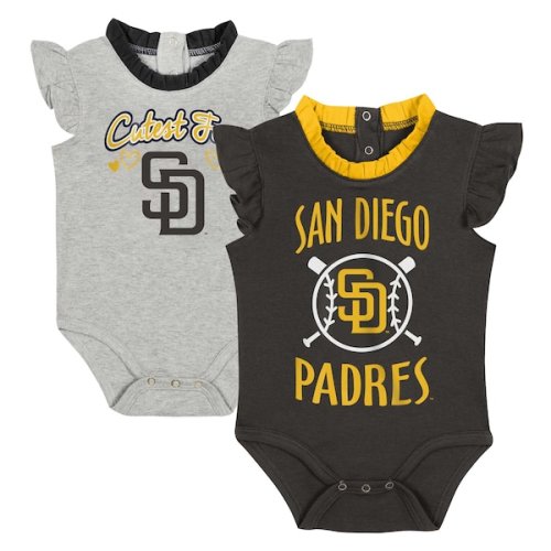 Newborn & Infant San Diego Padres Fanatics Brown/Gray Two-Pack Fan Bodysuit Set
