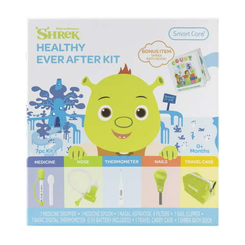 Smart Care Shrek Healthy Ever after Baby Healthcare Kit, 7 Piece Kit for Newborns, 0+ Months