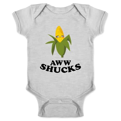 Pop Threads Aww Shucks Ear of Corn Cute Funny Infant Baby Boy Girl Bodysuit