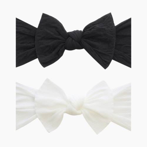 Baby Bling Classic Knot Headband Set (2 Pack) - Black + White