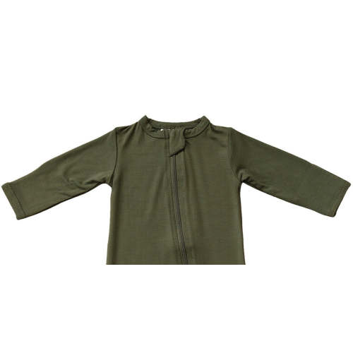 Olive Bamboo Zipper
