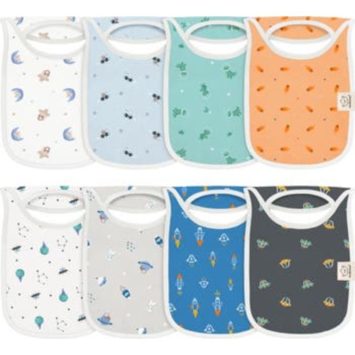 8-Pack Hallo Drool Bibs