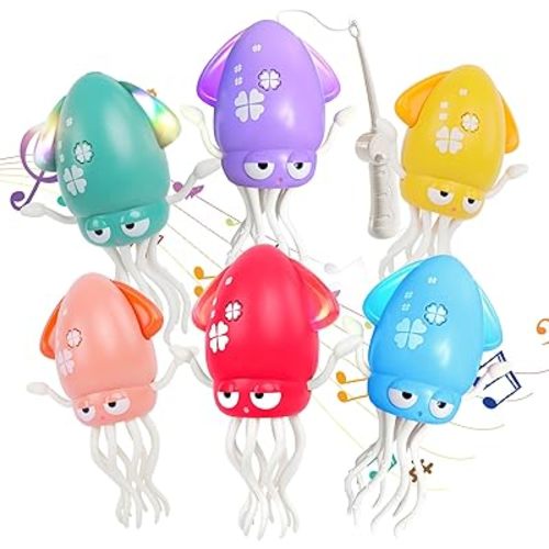 Dancing Octopus - Electric Crawling Musical Baby Toy with LED Lights & Music, Rechargeable Interactive Sensory Toy, Perfect Christmas Birthday Gift for Infants Kids, Tummy Time Fun(Blue)