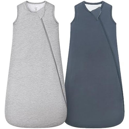 HAPIU Unisex Rayon Made from Bamboo Baby Sleep Sack TOG 1.0, 2-Way Zipper YKK, Wearable Blanket Baby