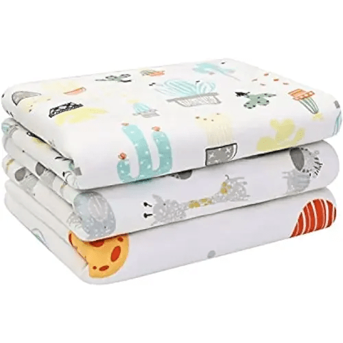 Baby Diaper Changing Pad Liners(22X27.5 inches) Soft Cotton Waterproof Changing Pad for Baby Underpads Mattress Pad Sheet Protector Portable Reusable Urine Pads for Travel Gear Pack of 3