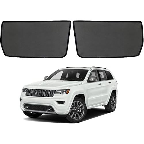 Car Window Shade for Kids Side Window Sun Shade for Grand Cherokee 2011-2021 Magnetic Curtain Sun UV Protection Covers for Baby Sleeping Auto Accessories,Rear-window-2PCS