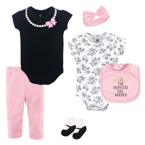 Hudson Baby Infant Girl Cotton Layette Set, Princess, 6-9 Months