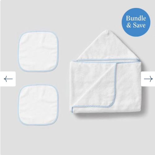 Kids' Bath Bundle (3 pieces) - Blue Gingham