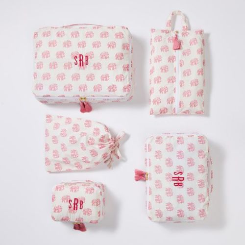 5 Piece Block Print Packing Cube Set