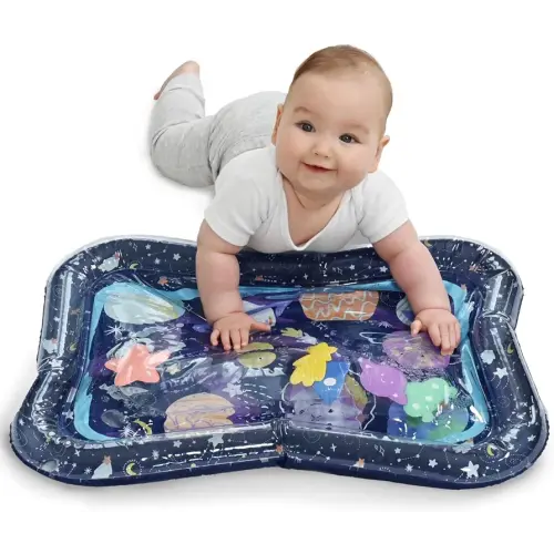 The Peanutshell Tummy Time Water Play Mat Girls or Boys - High Contrast Sensory Developmental Toy, Newborn & Infant Baby Toys 0-6 Months, Unisex New Born Baby Essentials Must Haves - Space