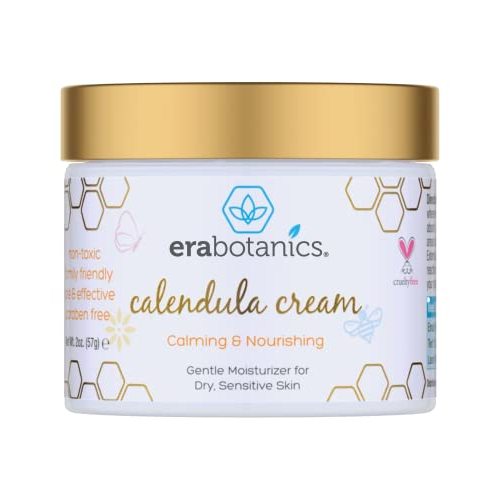 Era Organics Calendula Cream for Babies - Soothing & Nourishing Baby Moisturizer, Cocoa Butter, Rosemary & More - Face & Body Cream for Sensitive Skin, Made in USA