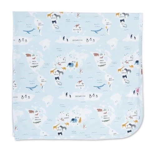 sea the world modal soothing swaddle blanket
