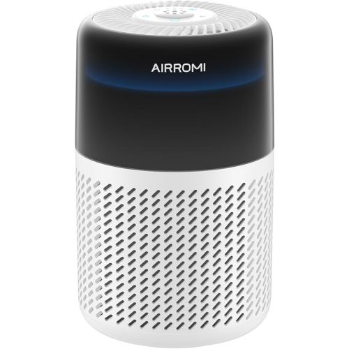 AIRROMI HEPA Air Purifier for Bedroom&Home,Pet Air Purifier for Home Pets,Removes Pet Odor,Cat Litter Smell,Dust,Smoke&Allergies,Quiet Room Air Purifier with Scents,360°Air Cleaner,A2005 White
