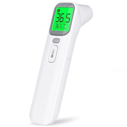 Forehead and Ear Thermometer, Digital Infrared Thermometer for Adults and Kids with Fever Alarm, Memory Function, Large LED Digits, High Accuracy, Instant Accurate Reading Baby Thermometer