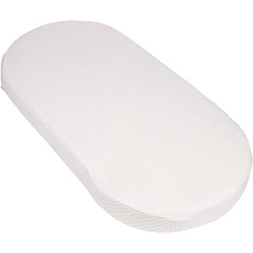 Mecc ecoh Baby Bassinet Mattress, 100% Breathable Cover, Water-Resistant Lining, Oval 32"x16"x2" Fit for Fisher-Price Series/Delta Children Sweet Beginning, Sweet Dream, Curve, Rocking & Moses Basket