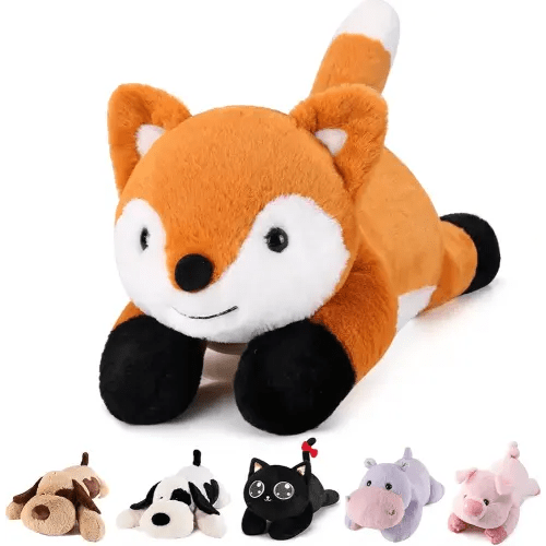 meowtastic Fox Weighted Stuffed Animals - 22 Inch 4.5 Pounds Weighted Plush Fox Stuffed Animals - Big Stuffed Fox Weighted Plush Pillow - Cute Plush Toys Gifts for Kids & Adults (22" 4.5 lbs)