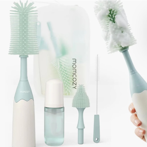 Momcozy Innovative Push-Press Design Bottle Brush Kit